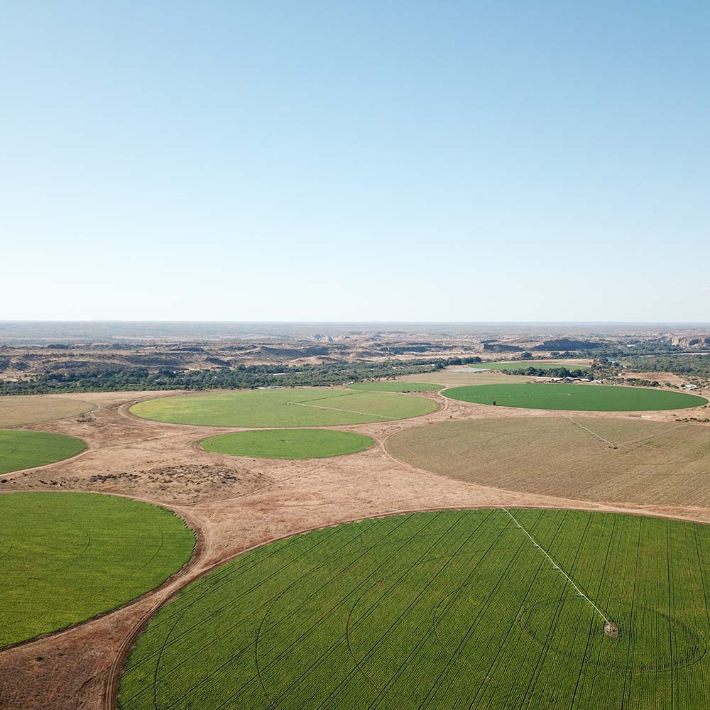Centre pivot irrigation field